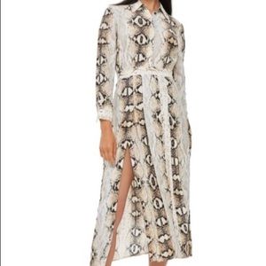 Topshop Snakeskin Print Dress